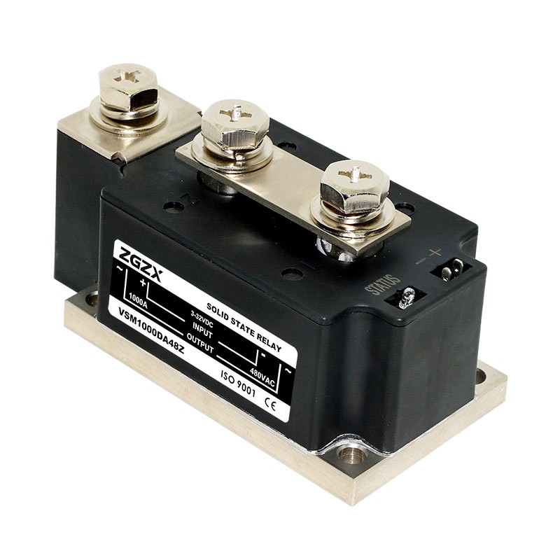 VSM Series 500A-1000A AC SSR, DC control AC solid state relay, input 3-32VDC, input with LED indication, output current capacity 500A-1000A, output voltage 24-480VAC